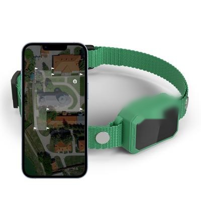 Green collar shown with the phone map interface